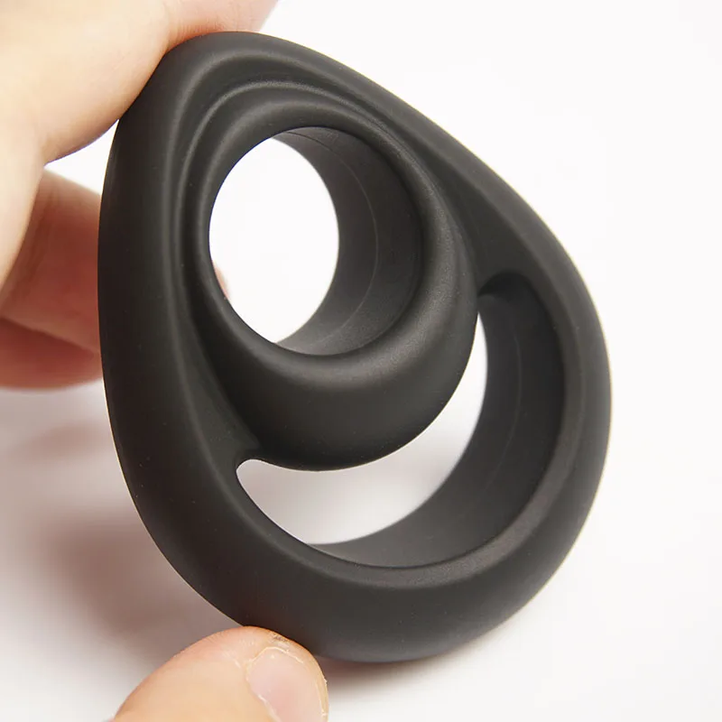 Silicone Dual Ring Penis Scrotum Ball Stretcher Enhancer Delay Ejaculation,Cock Rings Cockring High Quality,Sex Toys for Men