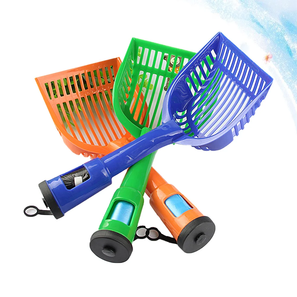 

3Pcs Plastic Cat Litter Shovel Durable Pet Poop Shovel Ergonomic Handle Hanging Ring Cat Sand Cleaning Tools Waste Tray