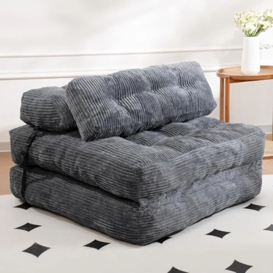 

Folding Sofa Bed, Folding Chair Bed with Pillow, Convertible Lazy Sofa Bed with High-Density Support Foam, Fold Out Chair for S