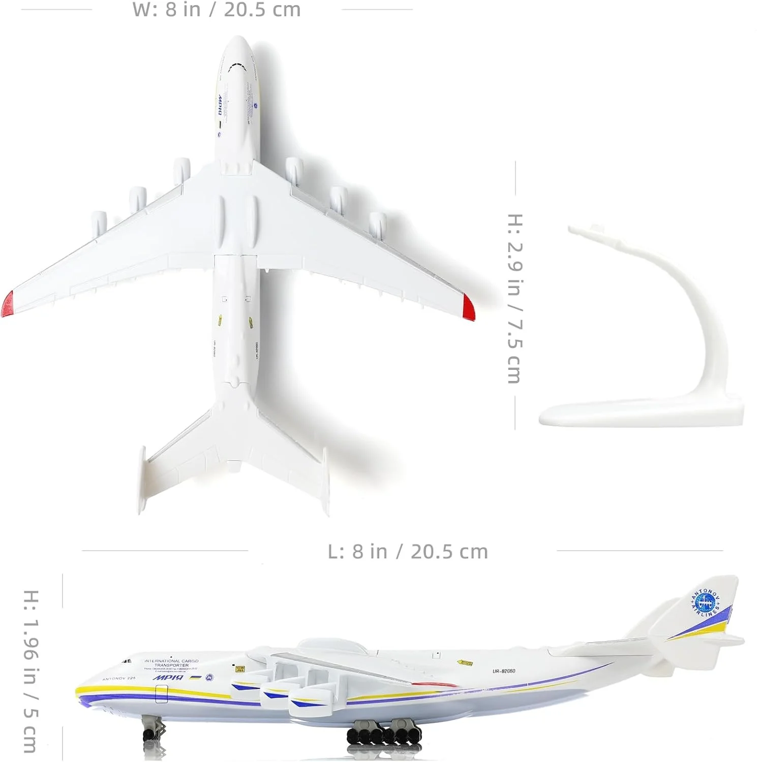 ANTONOV 225 Airlines Ukraine An-225 Mriya Alloy Soviet Union Air Airplane Model Plane Diecast Aircraft