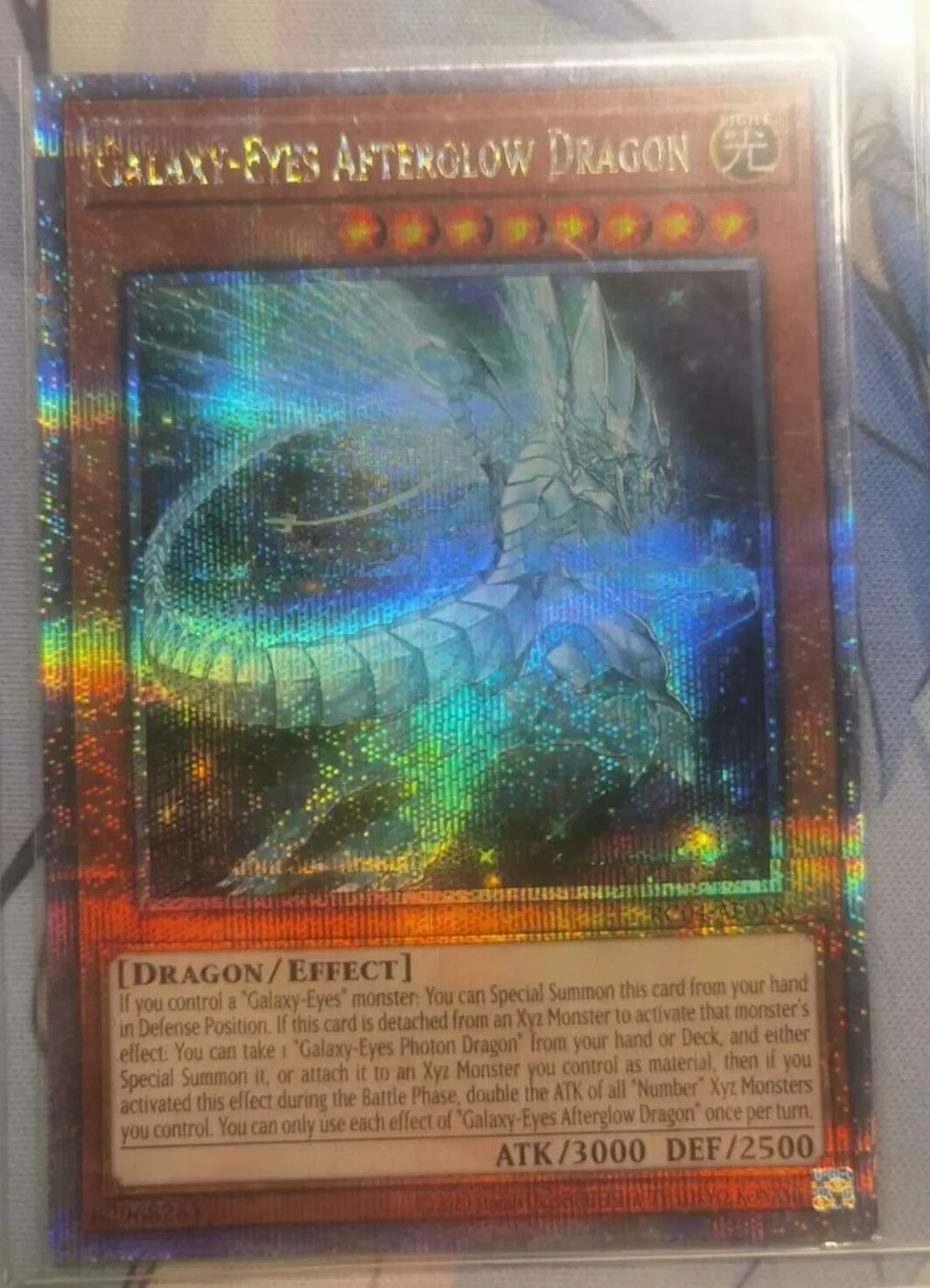 Yugioh KONAMI RC04-AE018 Galaxy-Eyes Afterglow Dragon 25th Quarter Century Secret Rare Asian English Collection Mint Card