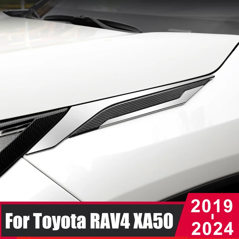 For Toyota RAV4 RAV 4 XA50 2019 2020 2021 2022 2023 2024 Car Leaf Board Decoration on Shark Gills Trim Sticker Accessories