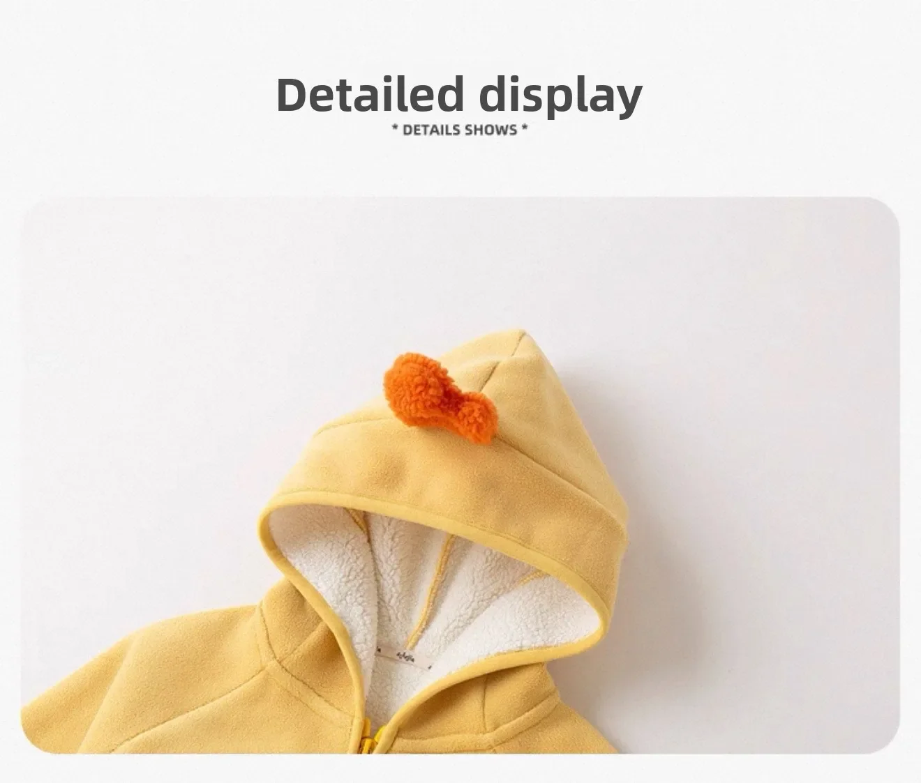 Kinder 3D-Cartoon-Kapuzenjacke Herbst Winter Haferfleece Gefüttert Dick Warm Langarm Freizeit-Oberbekleidung für Kleinkinder Jungen Mädchen – Detail 10