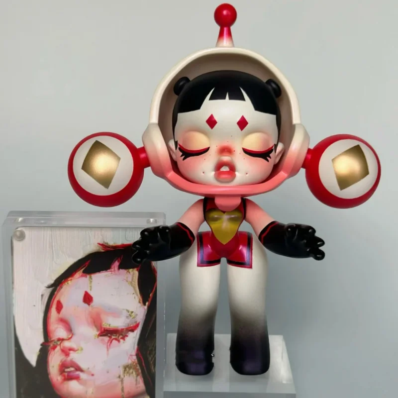 Popmart Skullpanda-Muñeca de bebé grande Sp de 200% años, Linda figura de Anime, adornos de escritorio, regalo de colección