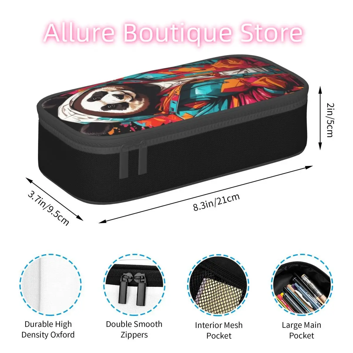 Custom Luxury High Fashion Graffiti Bear Cute Pencil Case Girls Boys Large Capacity Originality Pencil Pouch School Accessories