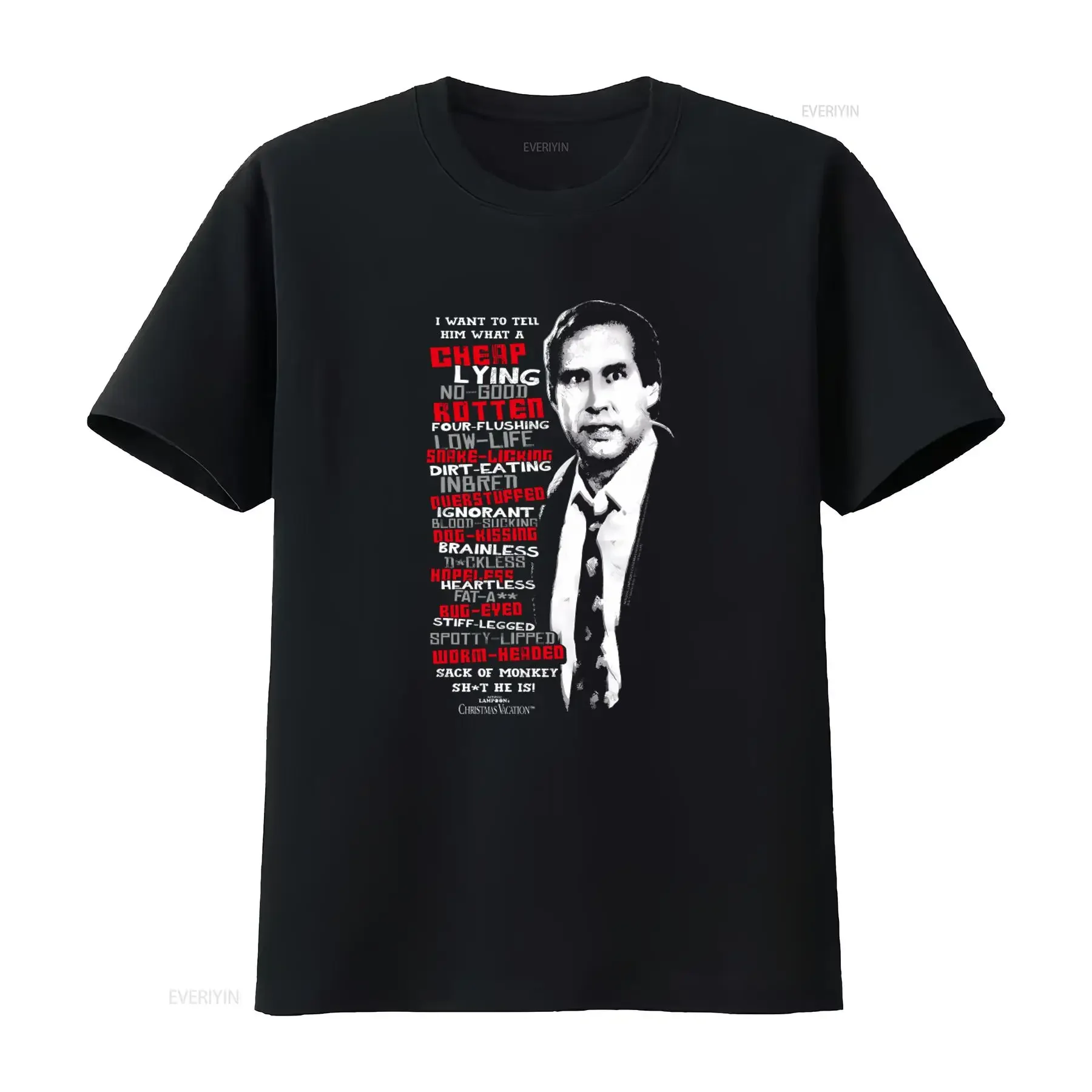 Clark Griswold Rant Christmas Vacation T Shirt Funny for Fans vintage Washed graphic Slightly Versatile Soft streetwear
