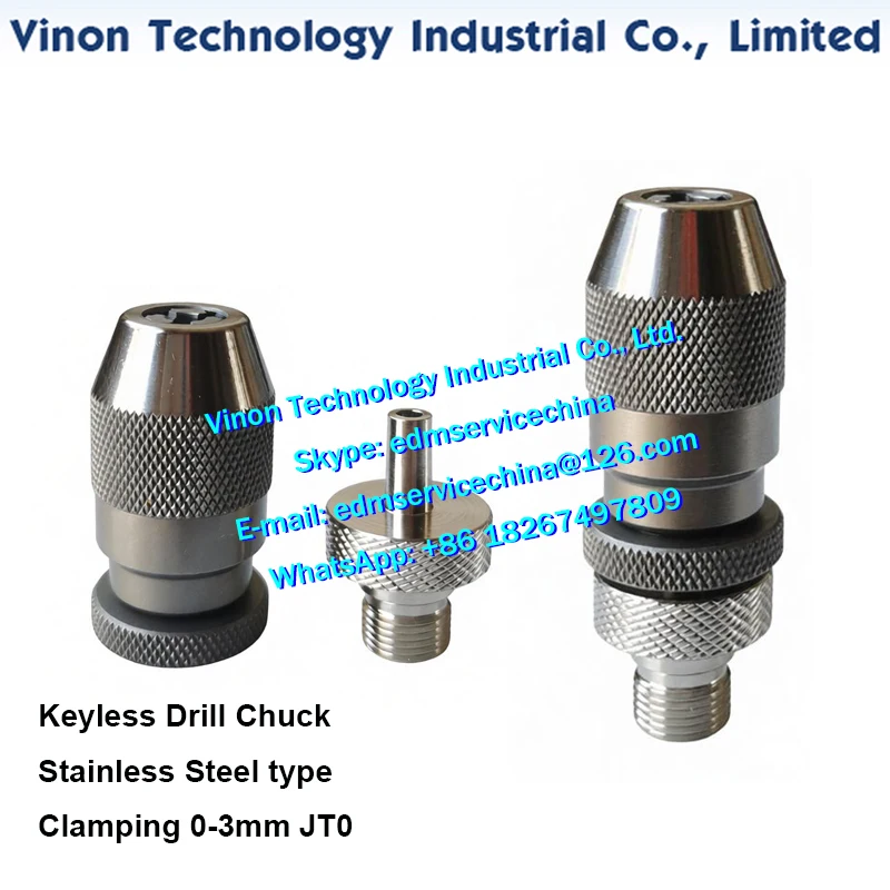 Small Hole Drill Chuck 1PC with Adaptor 1PC, for Castek,HoChen,Ocean,Aristech,Taiwan brand EDM Superdrill Fine-hole EDM Machine