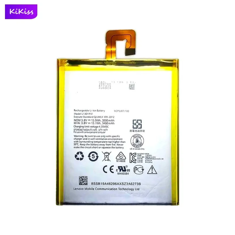 L13D1P31 Tablet Battery For Lenovo Pad A3500 S5000 S5000-H tab3 7 TB3 710i 710F tab 2 A7 A7-30 A7-10F A7-20F 3550mAh