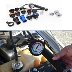 18pcs new automatic maintenance pressure gauge kit pressure gauge, radiator leak detectorcar cooling system tester