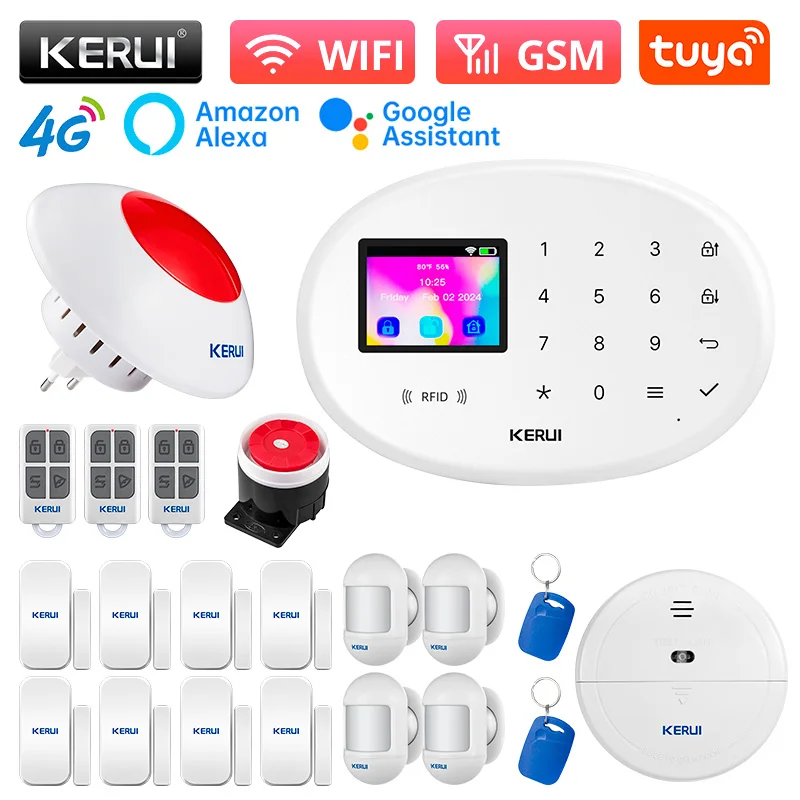 CORINA WiFi GSM Tuya Smart Home Security Alarmsysteem 4G W204 Anti-diefstal Alarm 433 MHz Controle PIR sensor Detector Inbreker