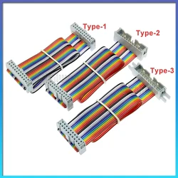 FC to DC3 2.54MM Pitch IDC Color Flat LED Screen Connection JTAG Download Line 10P/14P/16P/20/26/30/40/64 Pin GPIO Ribbon Cable