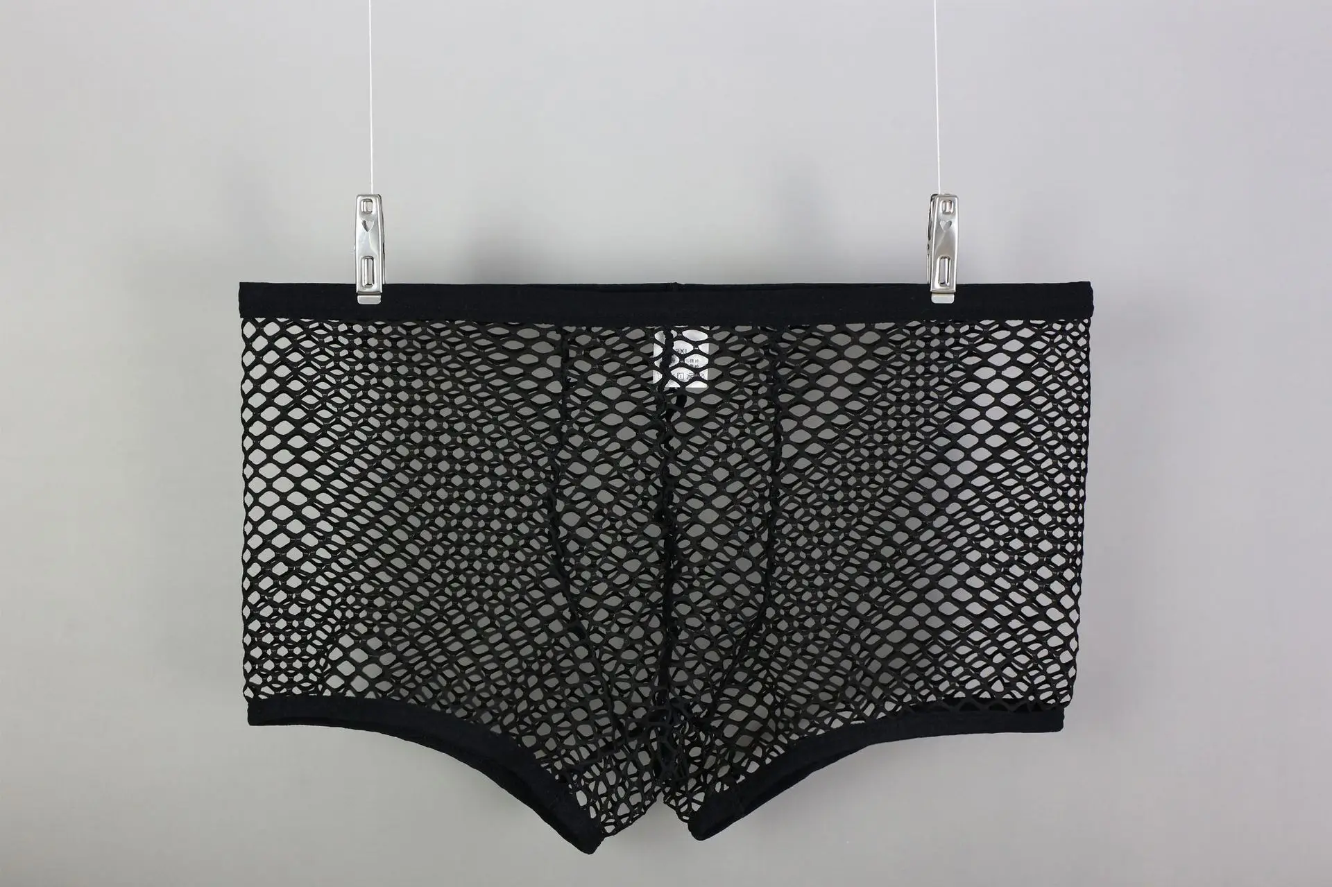 

Мужские сексуальные трусы-боксеры с U-образным вырезом, полностью прозрачные, из сетчатой ткани, комфортные, сексуальное нижнее белье для мужчин.