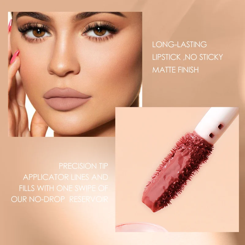 Wholesale FOCALLURE Matte Velvet Lip Gloss Long Lasting Waterproof Nude Non-Stick Cup Liquid Lipstick Women Lip Makeup Cosmetics