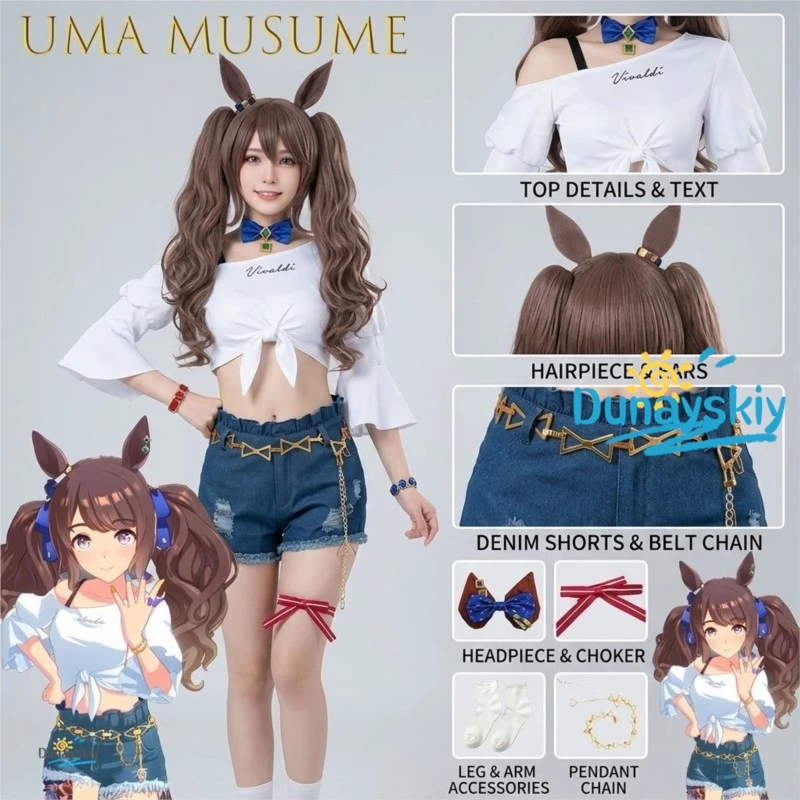 osen Jordan Uma Musume Pretty Derby Cosplay Outfit Casual Game Style Full Set Soft Breathable Fabric Daily Roleplay view 6