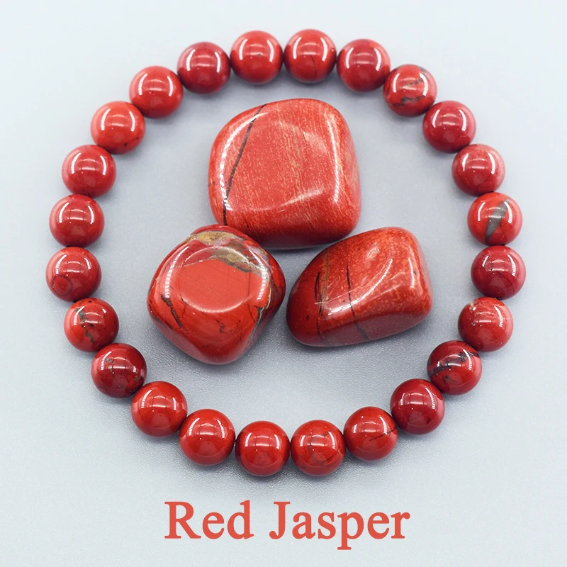 Natural Stone Genuine 5A Red Jasper Prayer Beaded Bracelets Women Men Rosary Meditation Bracelets Yoga Meditation Jewelry Gift