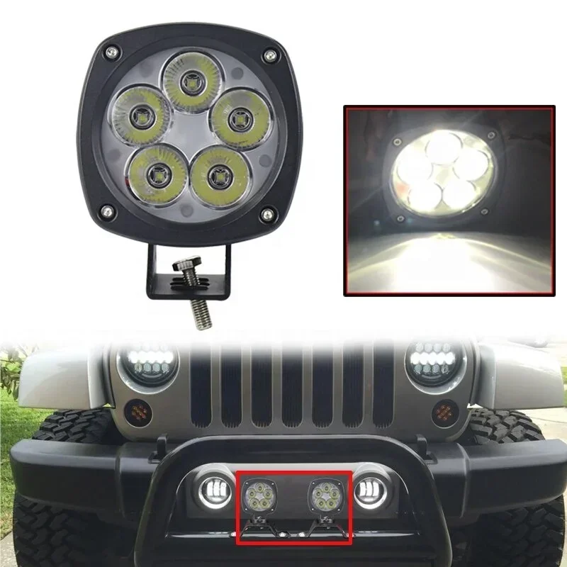 LLevo auto 12v led driving fog lights ip68 spotlights offroad truck pickup 4