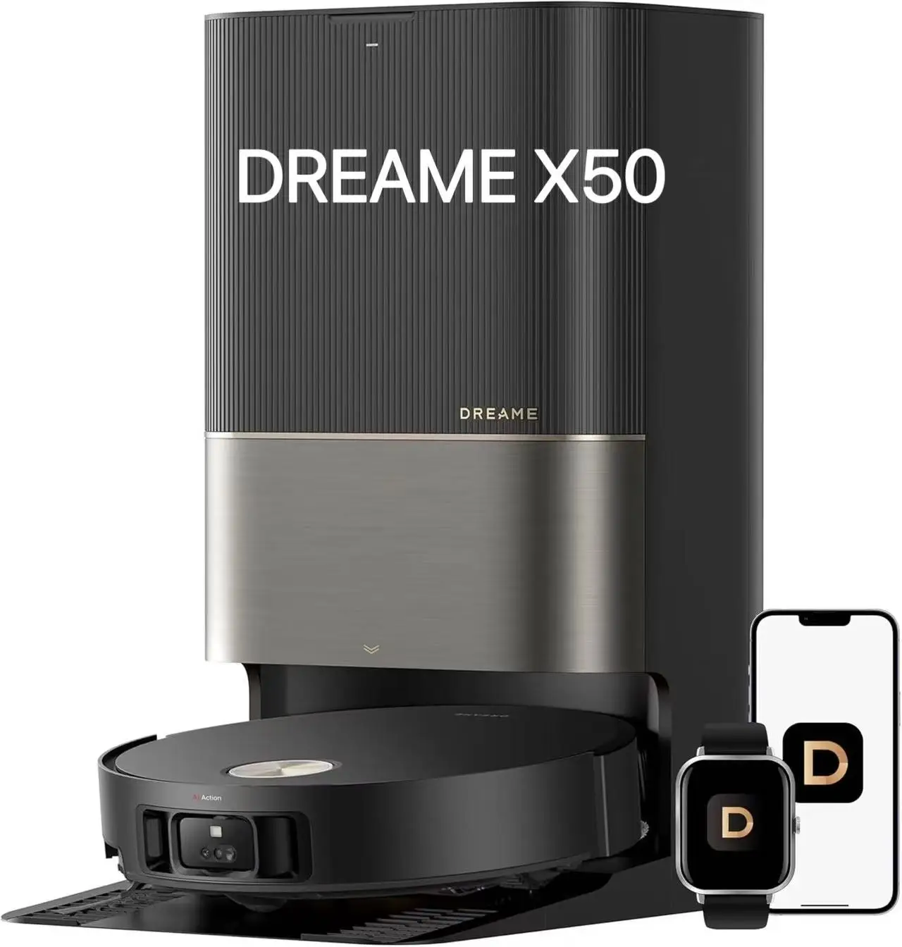 DREAME X50 Pro Robot Vacuum Cleaner 19500Pa Global Version Automatic Cleaning Self-Washing Mopping Hot Water Moping LDS Sweep