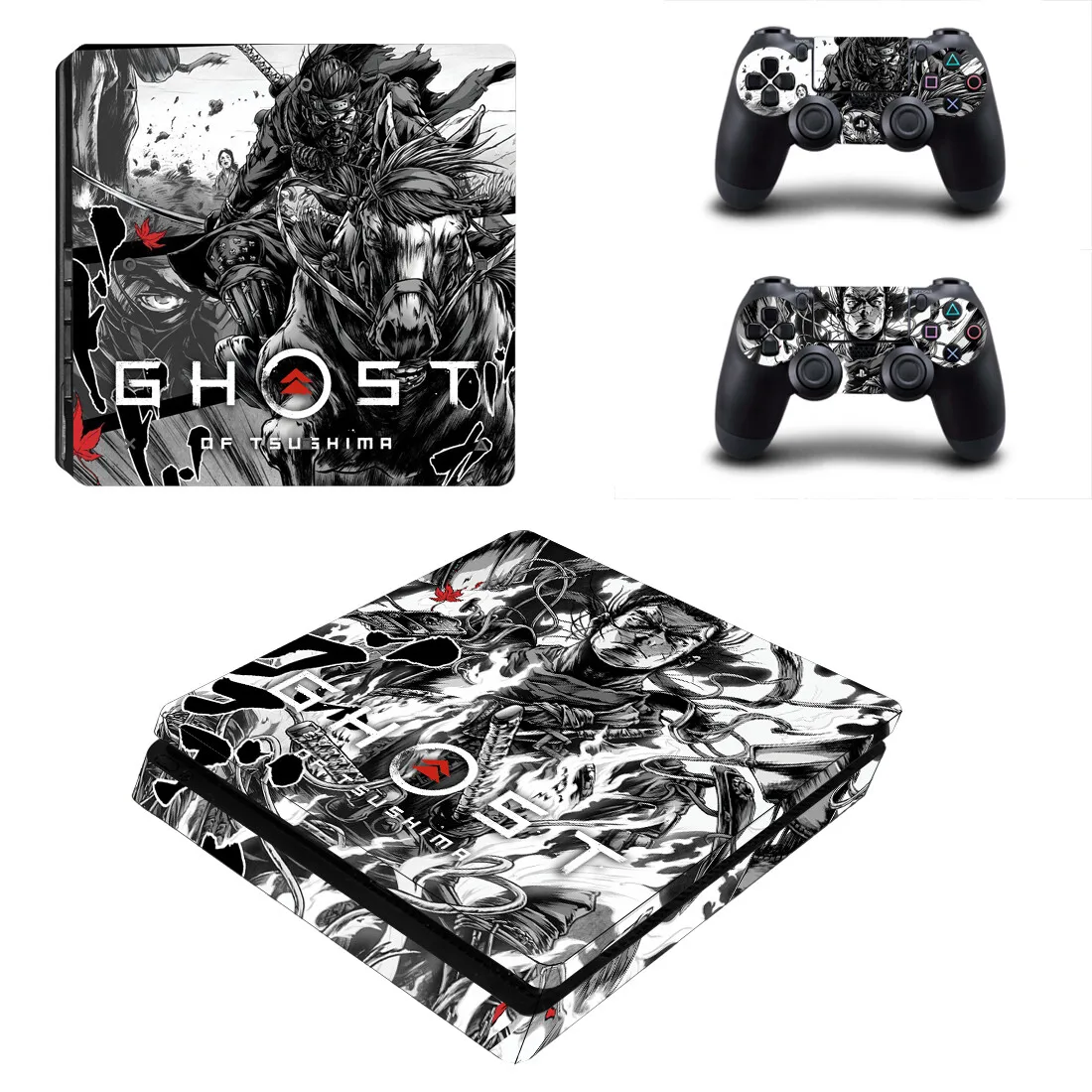 Ghost of Tsushima PS4 Slim Skin Sticker Decal Cover Protector For Console and Controller Skins Vinyl