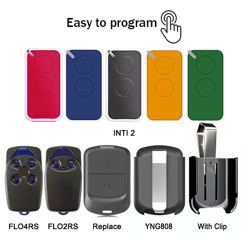 10-20 قطعة من NICE ERA FLORE FLO2RE FLO4RE FLORS FLO2RS FLO4RS ON2E ON4E NICE INTI 2 INTI2 جهاز تحكم عن بعد لفتح باب المرآب/البوابة #2