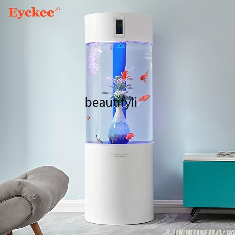 

CXH Douyu Ecological Creative Fish Tank Cylindrical Acrylic Fish Globe Medium Fish Tank