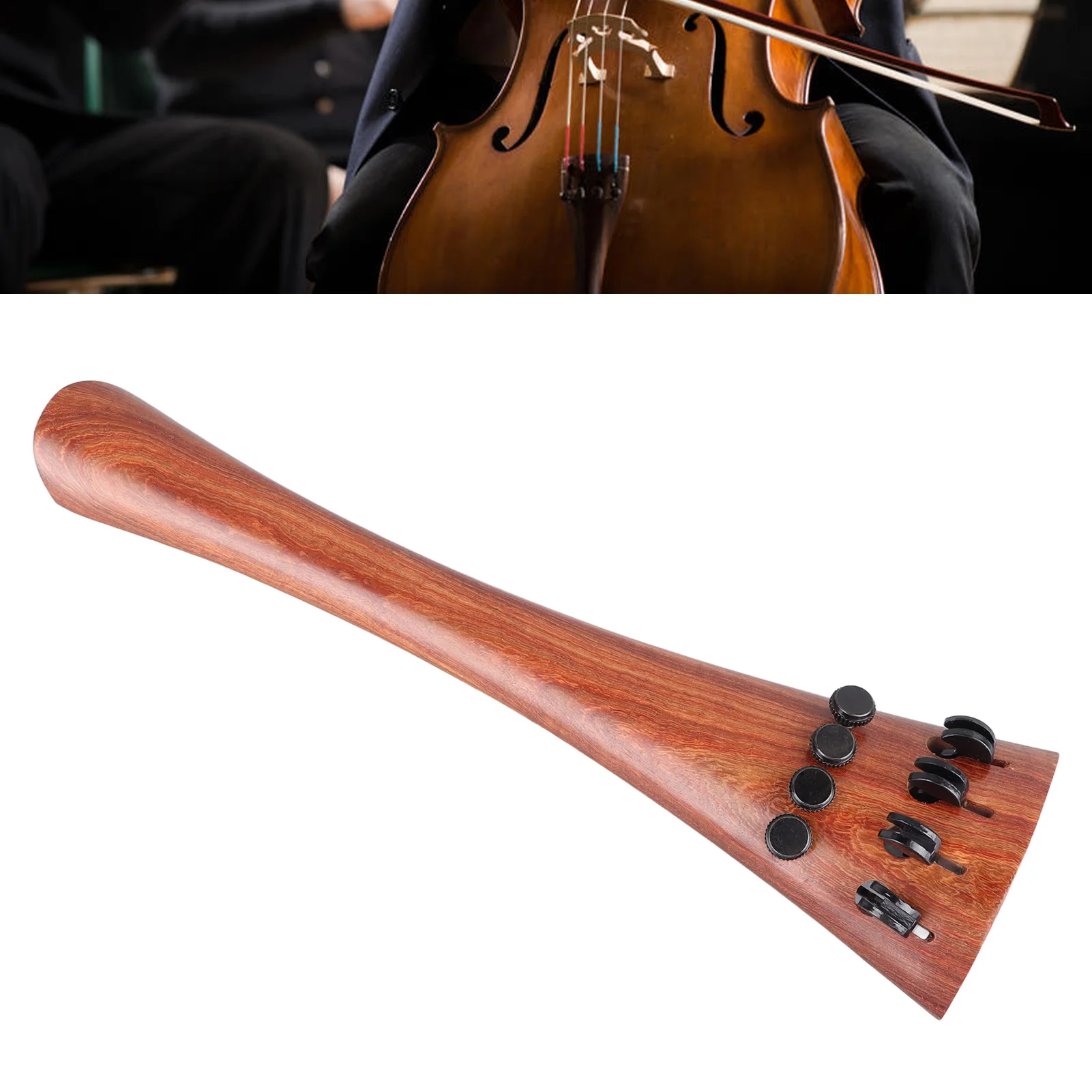 4/4 Cello Tailpiece Redwood Fuller Brighter Timbre Producing Classical Cello Musical Tailpiece