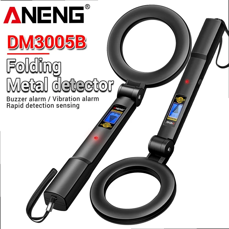 ANENG DM3005B 3-in-1 Handheld Metal Detector Blue Backlight Sound Vibration Alarm