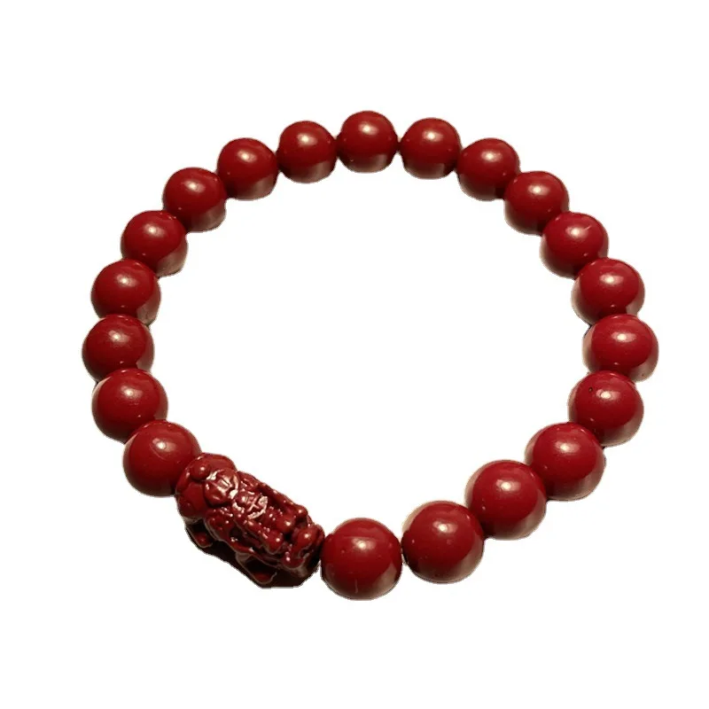Raw Ore Purple Cinnabar108Buddha Beads Multi-Circle Bracelet Emperor Chai Golden Sand Bracelet Single Circle Bracelet Support Mo