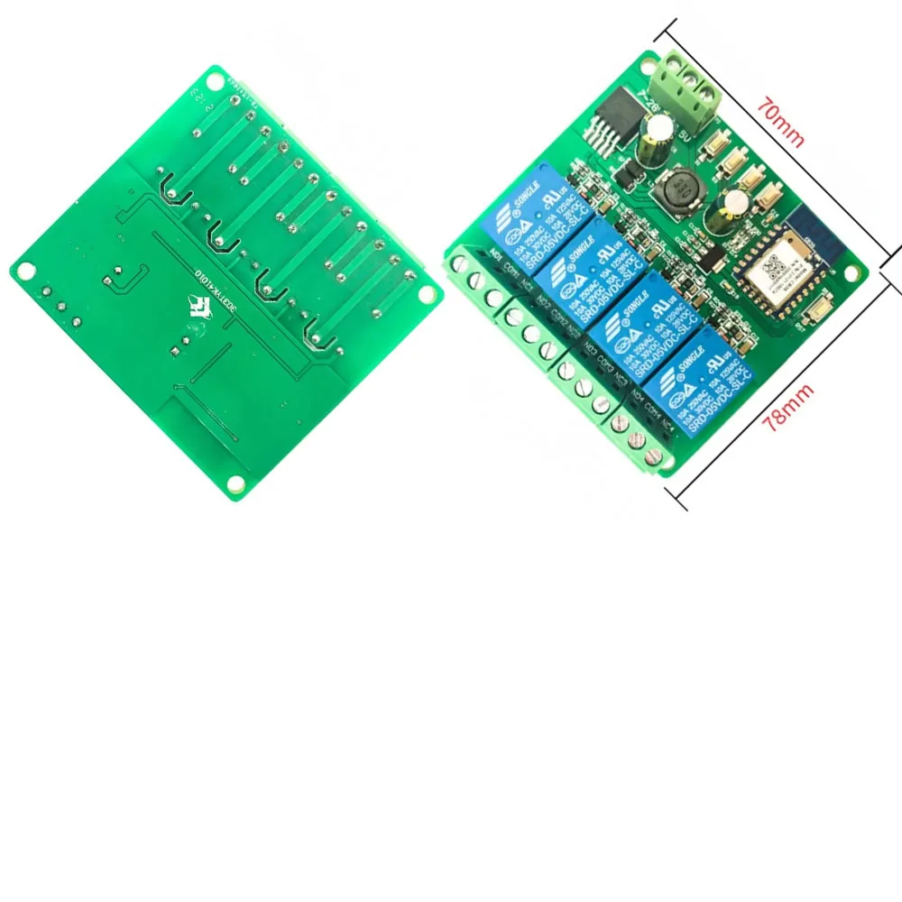 

Tuya 4Way Remote Control Relay Module DC5/7-28V WiFi Bluetooth-compatible APP Control Switch Point Self-locking Timer Relay