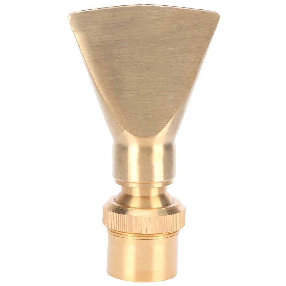 G1/2 Female Thread G3/4 Male Thread Fan Shaped Fountain Nozzle Brass Gold Fountain Sprinkler Easy To Install Narrow Fan