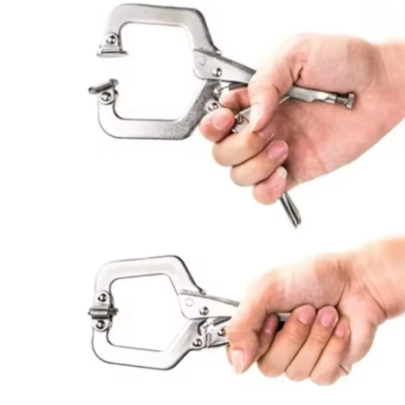 C Camp Locking Plier, Heavy Duty Locking Pliers With Swivel Pads, Welding Vise Grip Pliers for Woodworking