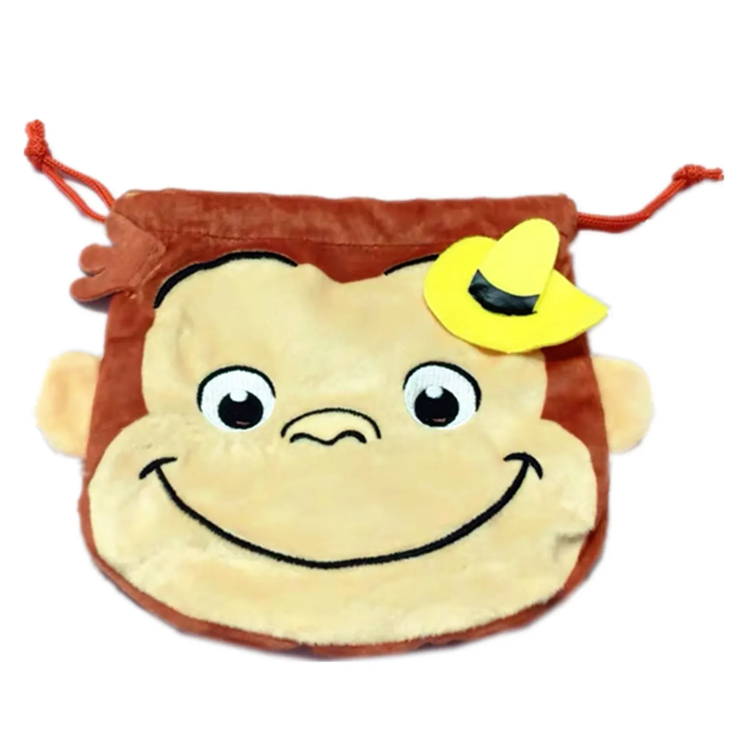 

New Cute Curious George Monkey Kids Woman Small Plush Pouch Stuffed Drawstring Bags Pocket Coin Purse For Children