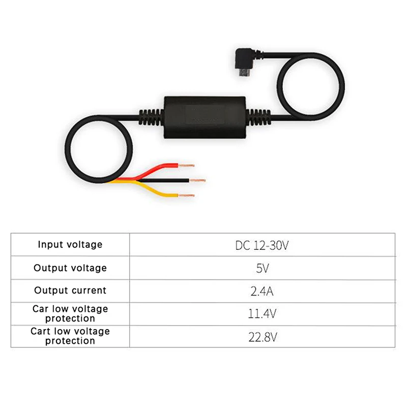 70mai Parking Surveillance Cable UP02 For 70mai 4K A500S A800S D06 D07 Lite2 D10 M300 Hardwire Kit UP02 24H Parking Monitor