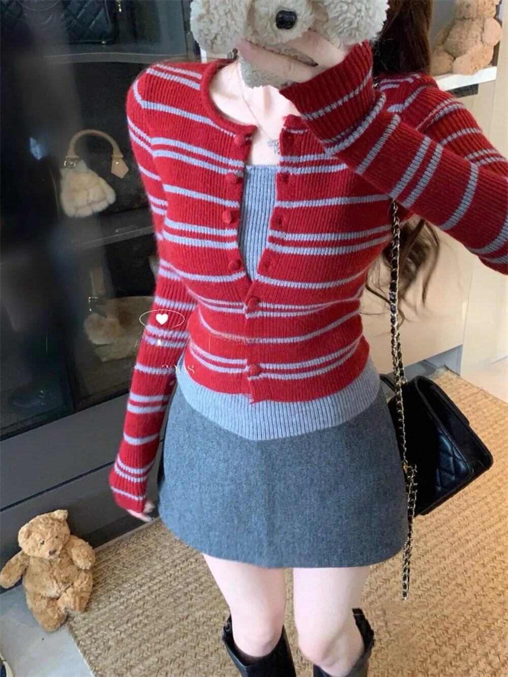 Pull tricoté Long épissé pour femme, nouveau Design, haut polyvalent, Dongda Gate Sle, mode coréenne, coupe cintrée, automne hiver