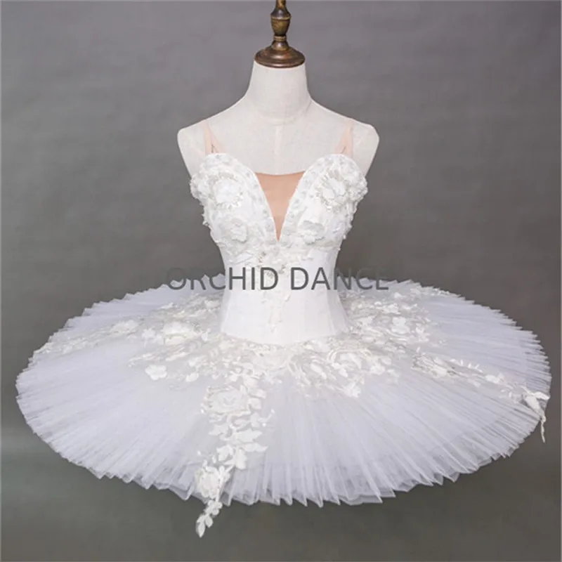 Tutù da balletto bianco professionale di alta qualità MOQ 1PCS Orchid Dance da donna
