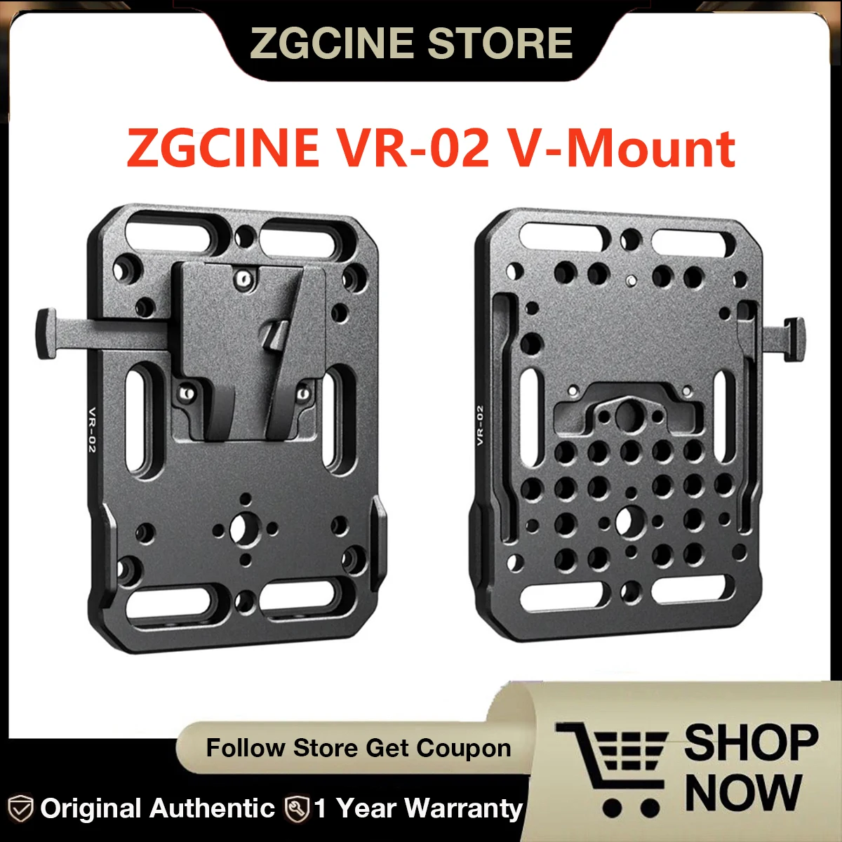 ZGCINE VR-02 V-LOCK Mount Battery Plate Quick Release Plate