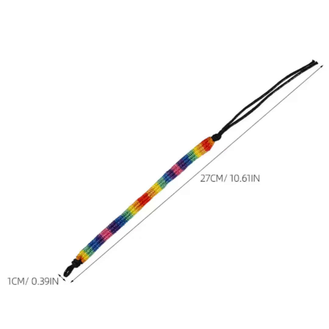 2Pcs Rainbow Bracelet Handmade Braided Wristband for Gay Lesbian Pride Symbolizing Individuality Youth Vitality Fine Workmanship