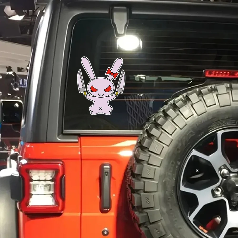 Universal Car Door Girls Und Panzer Rabbit Team Stickers Vinyl Decorte Decal Auto External Tuning Accessories Fit For All Models