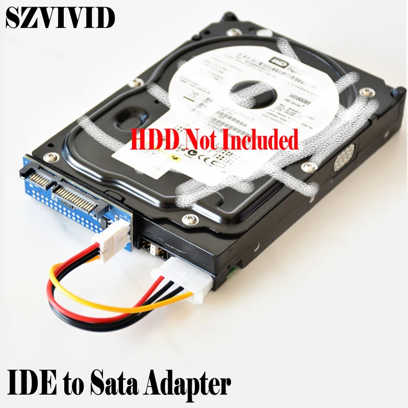 SZVIVID HDD 3.5 IDE to SATA Adapter Hard Disk Converter PATA IDE 39/40Pin to SATA 22Pin Hard Drive Connector with Data Cable