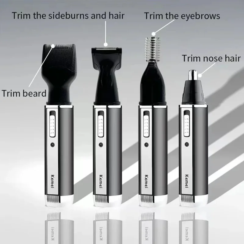 4 In 1 Professional  Rechargeable Nose And Ear Hair Trimmer Shaver Personal Care Tools  Men KM-6630