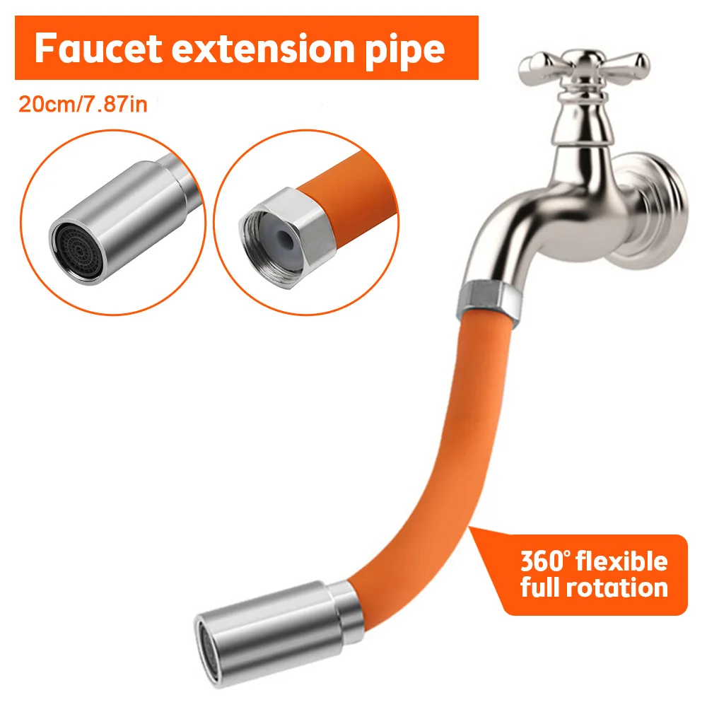 

Faucet Extension Tube International Universal G 1/2" Connnetor Faucet Extender 360° Rotation Splash-proof Faucet Extender