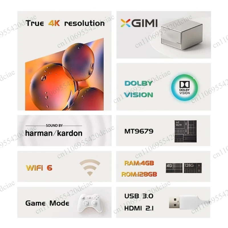 3D Home Cinema 128GB Android Beamer, XGIMI RS Pro Projector 3 DLP 4K 2000 CCB Lumen LED Laser Dual Light Source