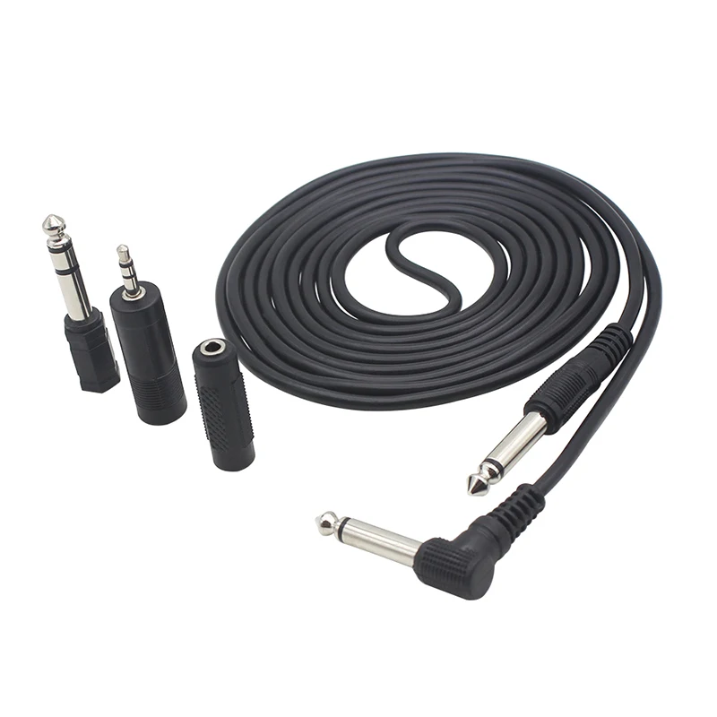 Guitar Cable 3M Cable For Electric Guitar Bass Keyboard Instrument Noise Shielded Bass Reduction Audio Cable 6.35 3.5MM Plugs