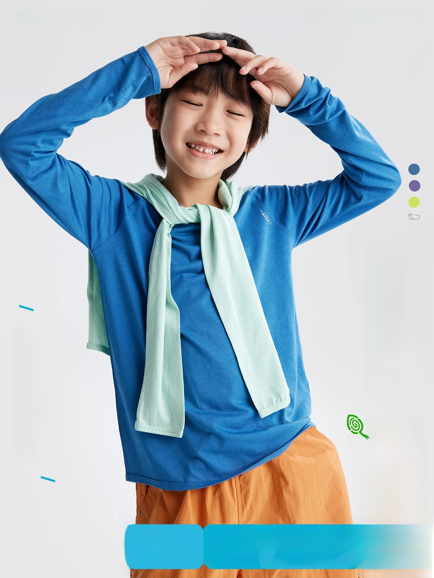 

Purrfect Diary Children's Silk T-Shirt Lightweight Breathable Long Sleeve Spring Summer Casual Loose Fit round Neck Top