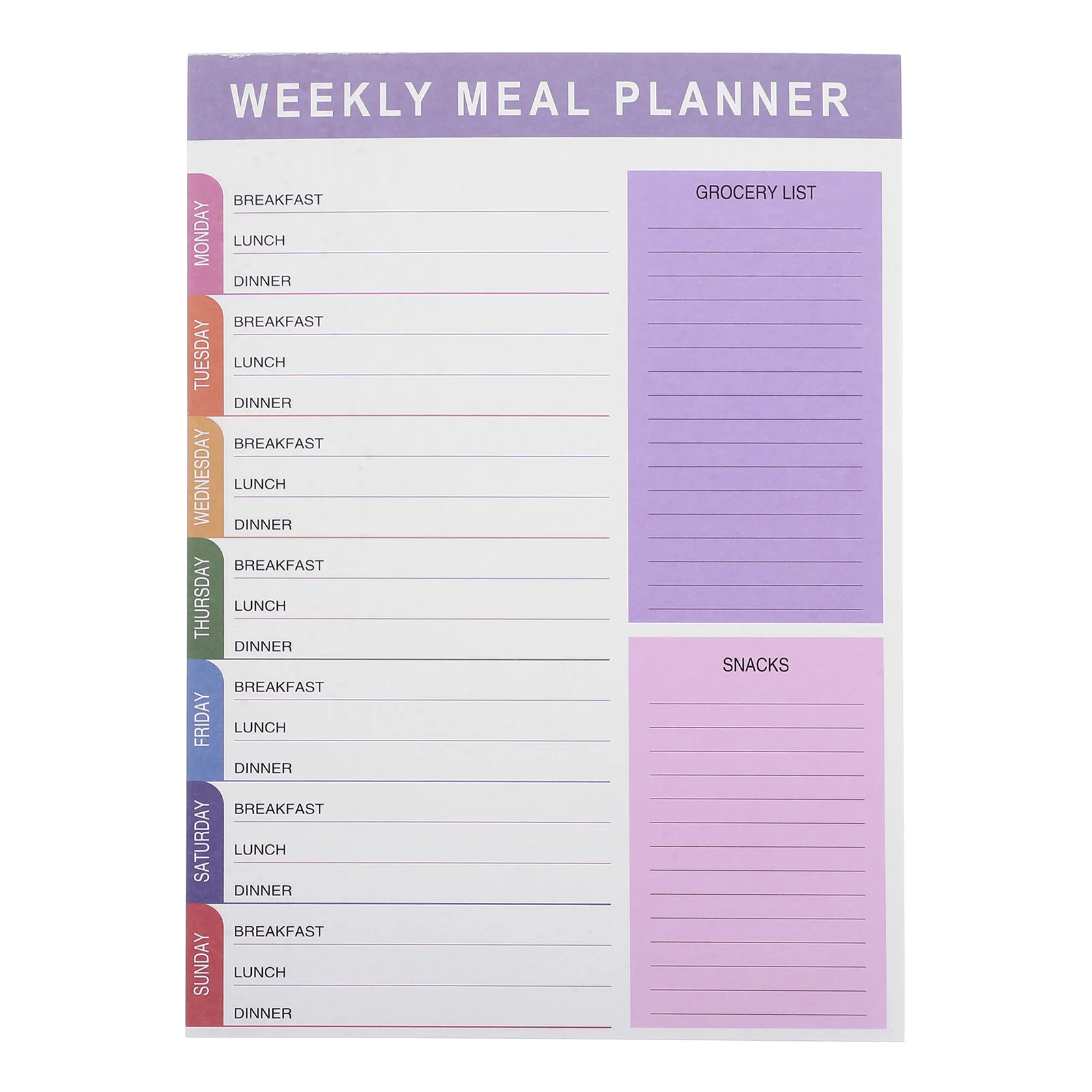 

60 Sheets Meal Notebook Minimalist Weekly Menu Pad For Fridge Grocery List Recipe Keeper Undated Daily Planner Meal Prep