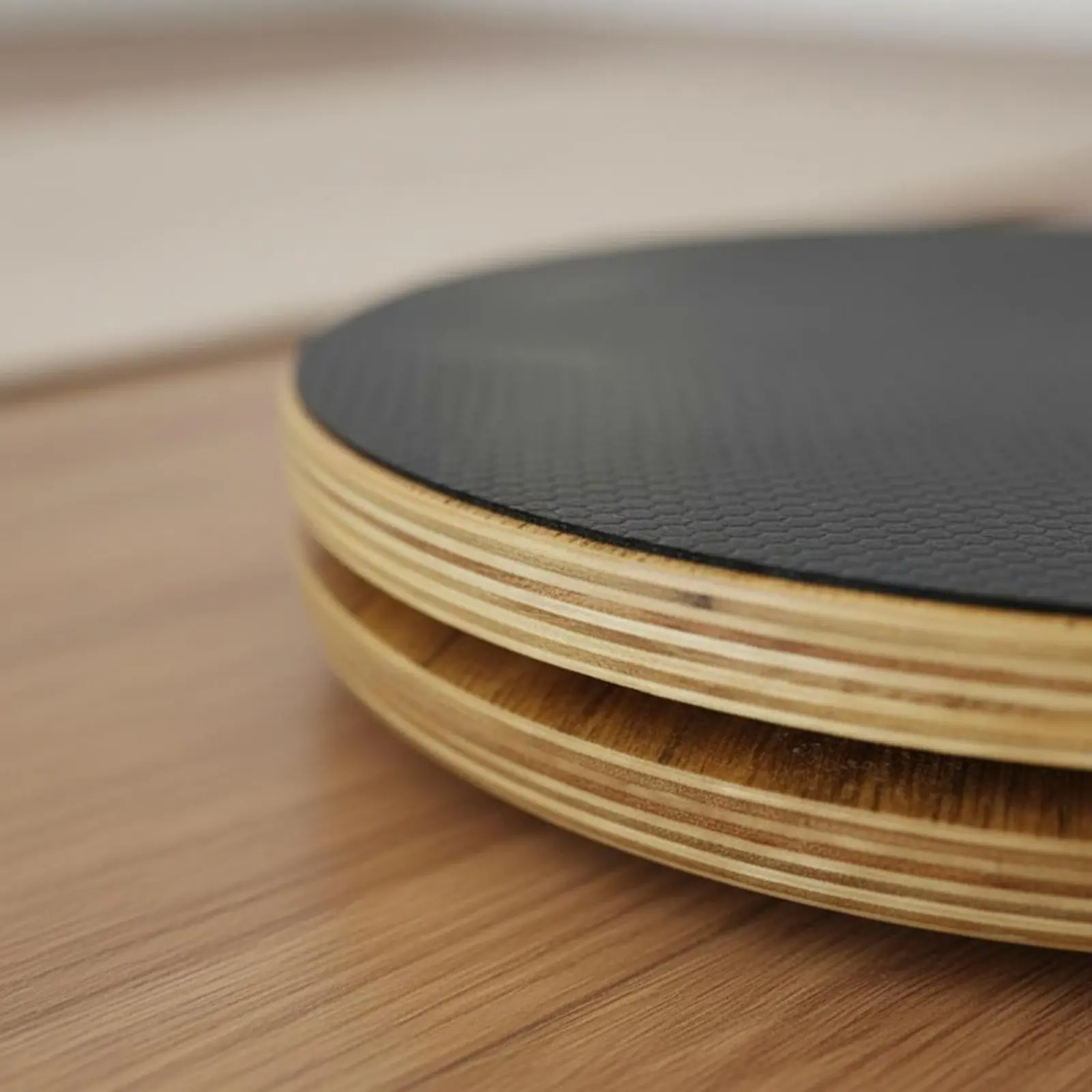 Picture 6: 2 Pieces Wooden Pilates Disc Solid Wood Pilates Rotation Board Wooden Exercise Rotator Stretching Rotating Disc for Women