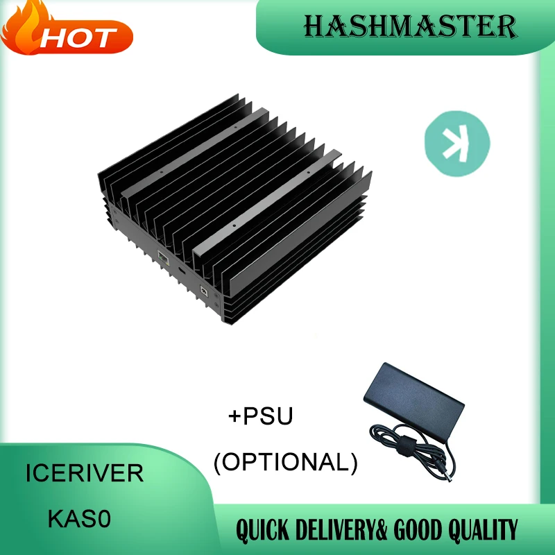 ICERIVER KS0 (100Gh) KAS Mining KHeavyHash Algorithm 100W Power Consumption With Power Supply Optional