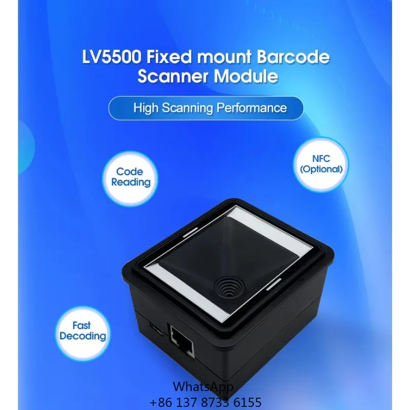 Hot Selling LV5500 Embedded QR Code 1D 2D Barcode Scanner Module Fixed Mount USB Interface In Stock