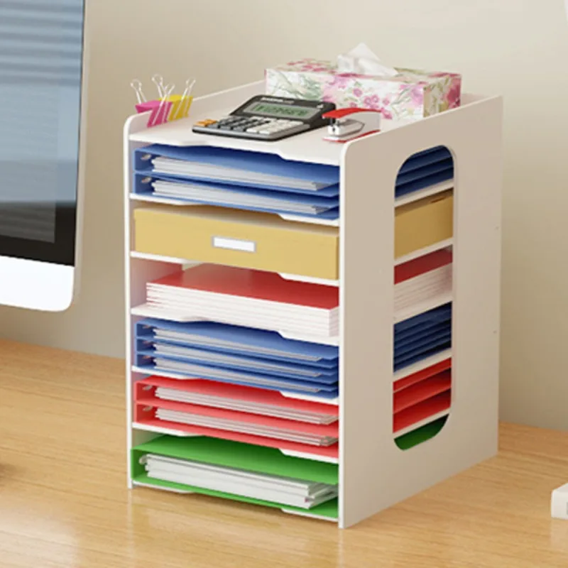 File rack multi-layer data office supplies storage hierarchical storage classification desktop storage box