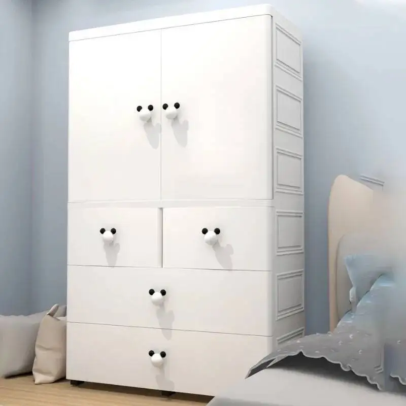 ตู้เก็บของพลาสติกสำหรับเด็ก ตู้เสื้อผ้า ตู้จัดระเบียบห้อง ตู้เสื้อผ้าเด็ก ไม้แขวนเสื้อ ป้ายเฟอร์นิเจอร์เด็ก MR50CW