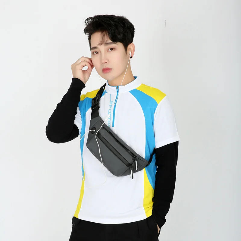 Men‘s New Trendy Casual Shoulder Bag Thin Anti Theft Personal Pocket Shoulder Bag Man Multi-pocket Digital Storage Crossbody